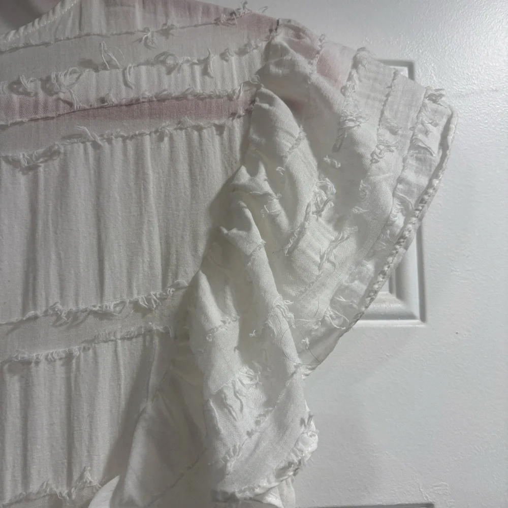 Love Riche White Ruffled Wrap Mini Dress - Picture 4 of 12